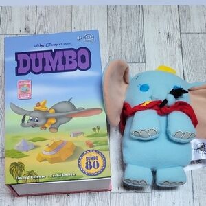 Disney Dumbo Plush Toy with Book - Blue and Red LIMITED RELEASE